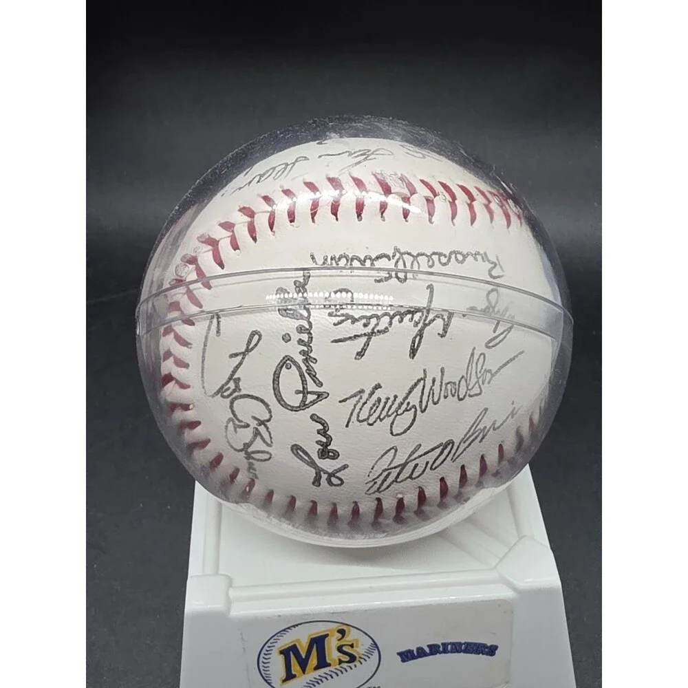 1992 FACSIMILE SIGNED SEATTLE MARINERS TEAM SIGNED BASEBALL KEN GRIFFEY JR NIB